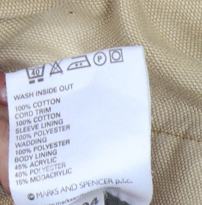 Mens UK Size L Marks and Spencer Beige Basic Jacket