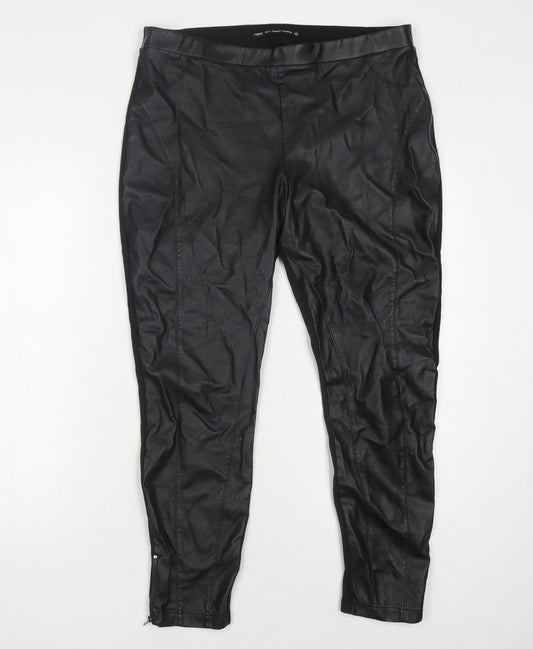 Womens UK Size 16 NEXT Slim Fit Jegging Black Trousers