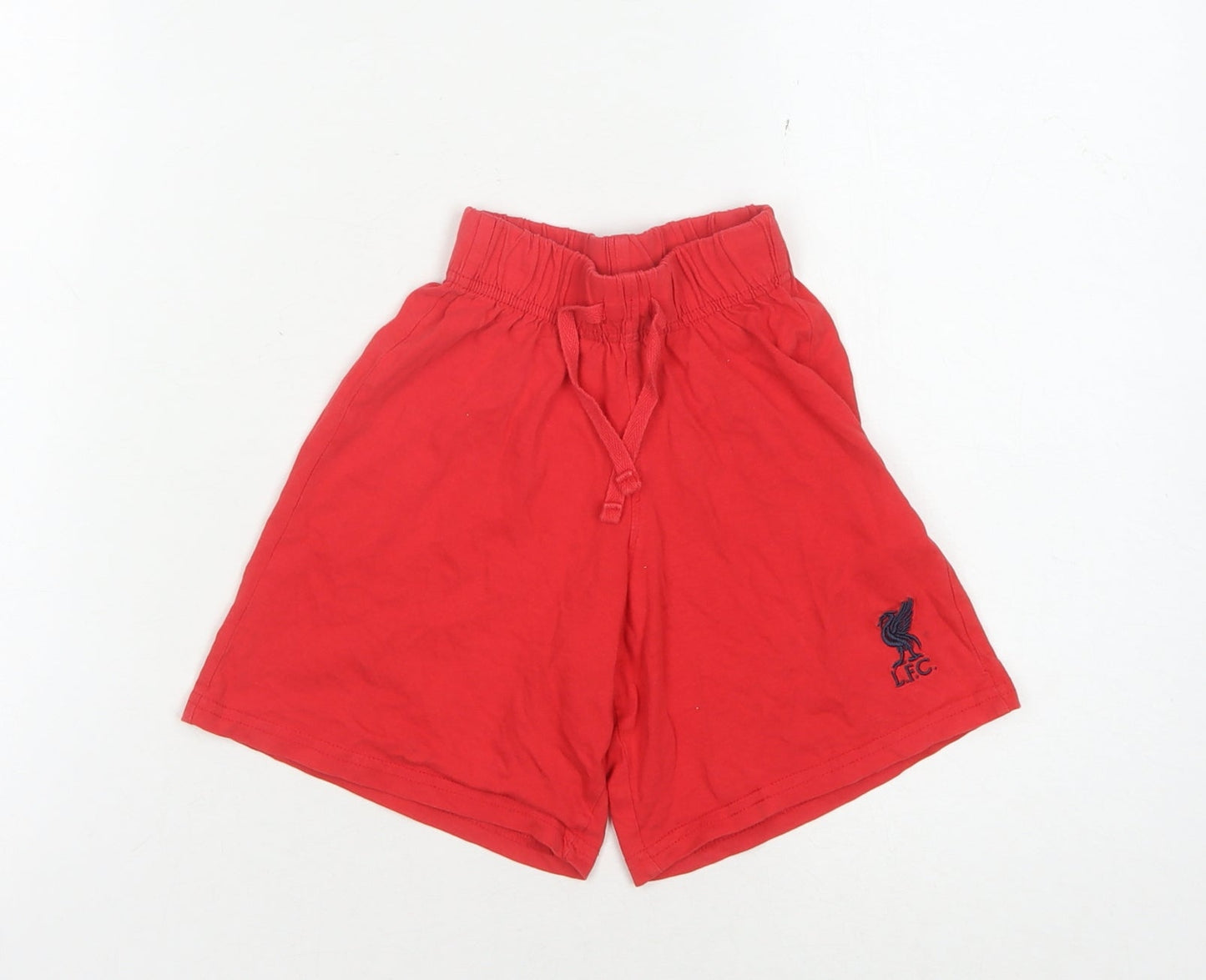 LFC Boys Red 3-4 Years Sleep Shorts, Solid Cotton, New