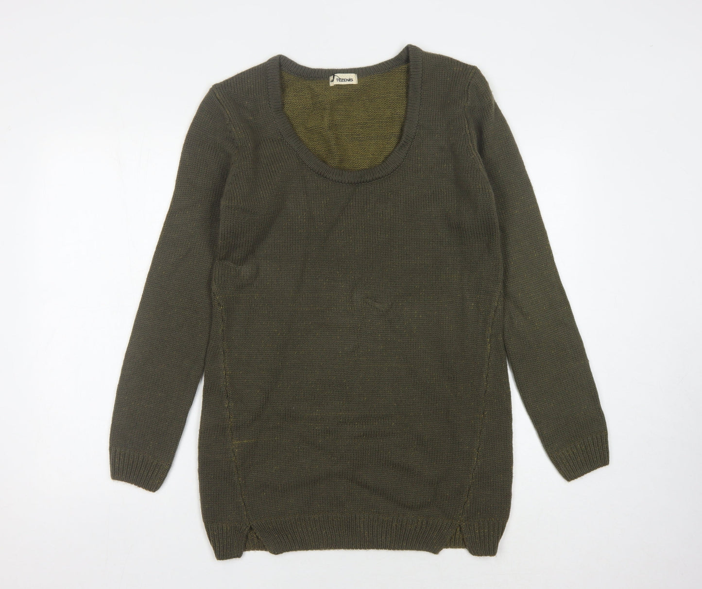 Womens UK Size M Tezenis Green Pullover Jumper