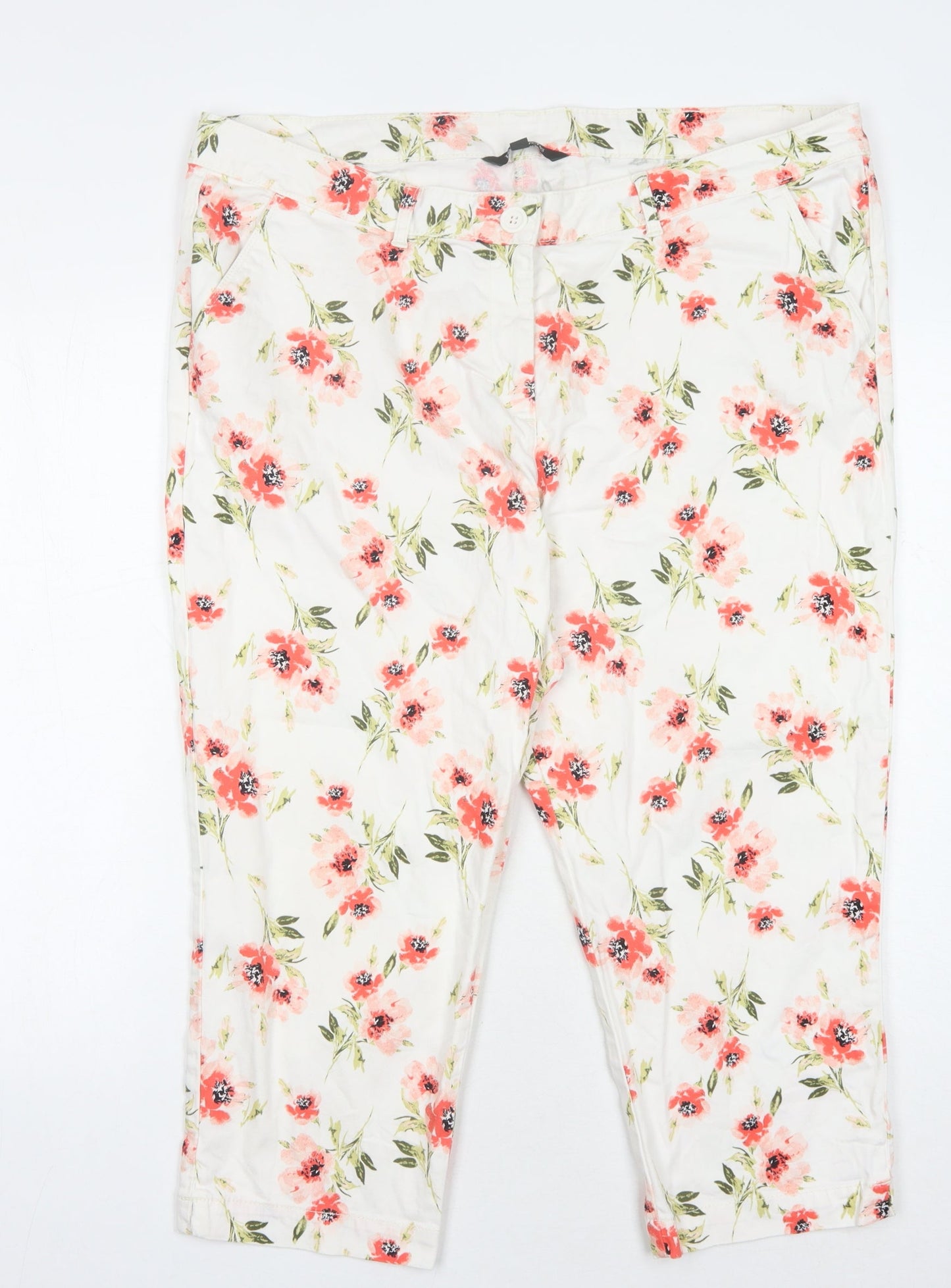 Bonmarché Women's Capri Floral Jeans, Size 20