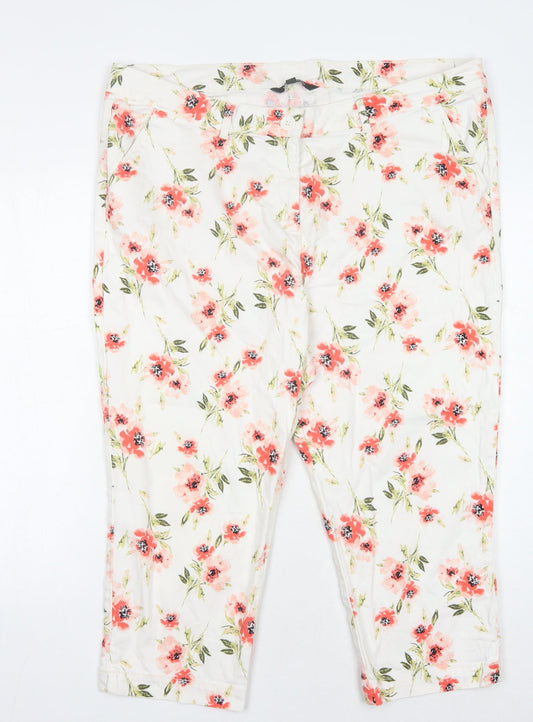 Bonmarché Women's Capri Floral Jeans, Size 20