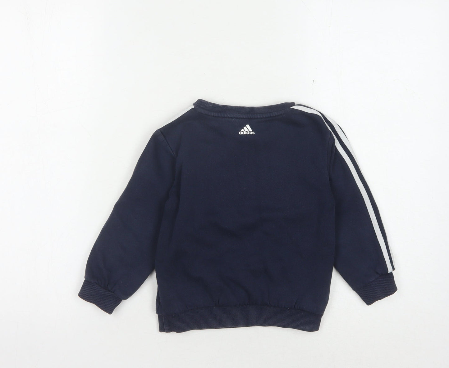 Adidas Boys Blue Pullover Sweatshirt 4 Years Logo Casual