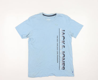 Jack & Jones Boys Blue Graphic T-Shirt 16 Plus Size