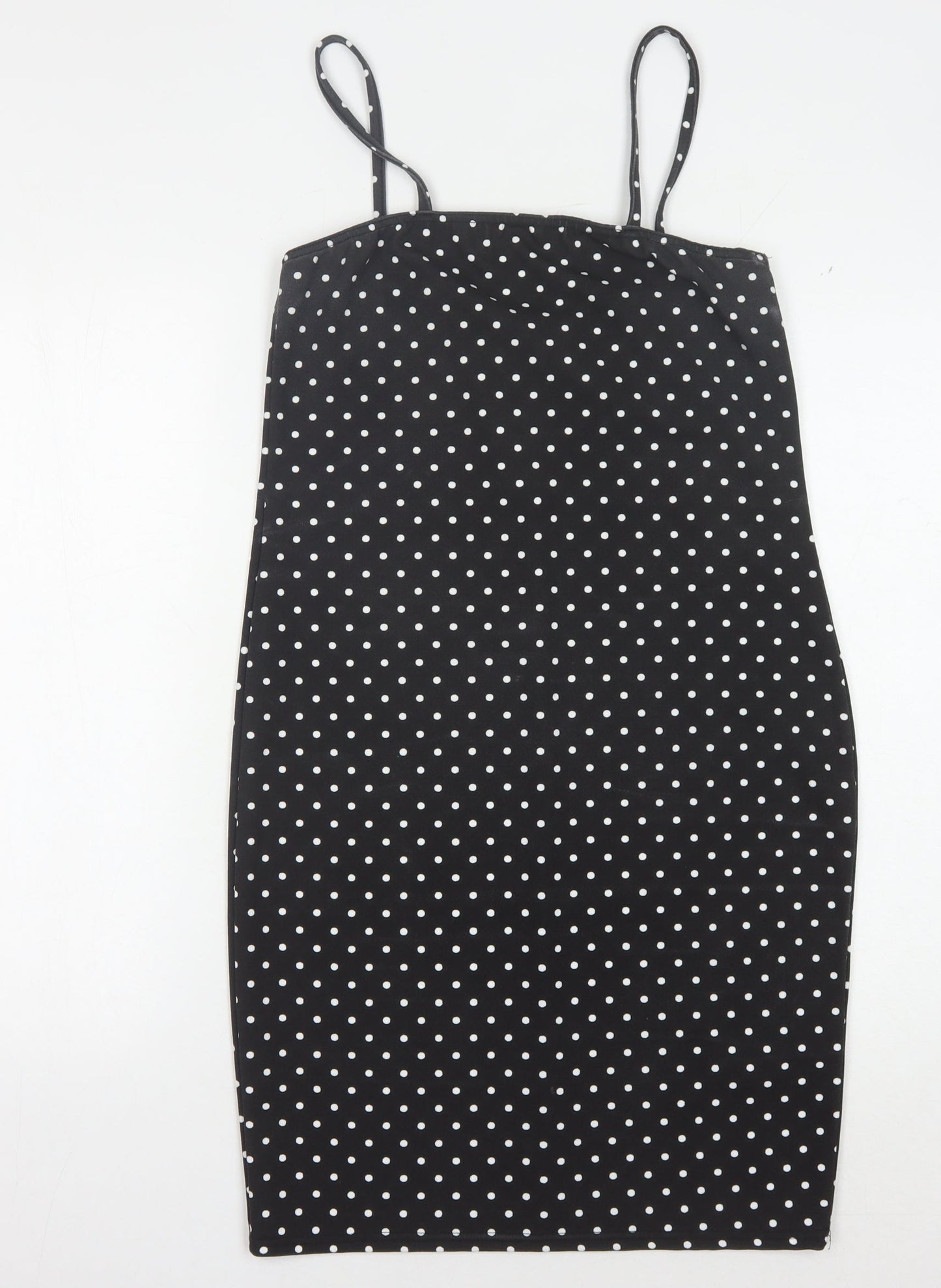 Boohoo Women's Black Polka Dot Dress Size 14