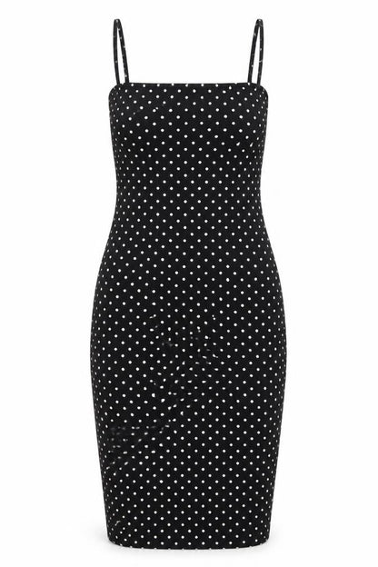 Boohoo Women's Black Polka Dot Dress Size 14