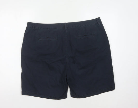 Marks and Spencer Women's Blue Chino Shorts Size 20