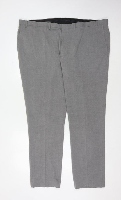 Burton Men's Grey Straight Trousers 46L Workwear