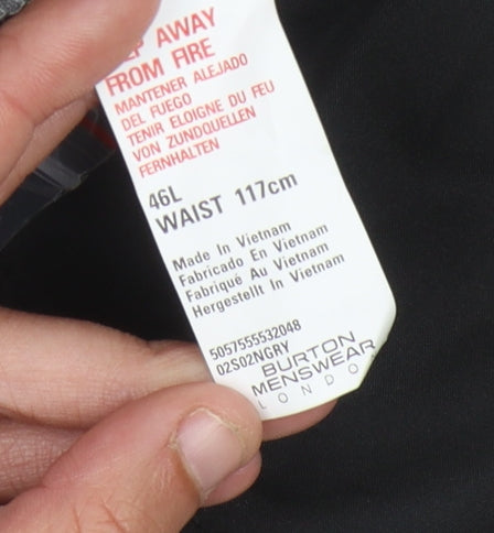 Burton Men's Grey Straight Trousers 46L Workwear