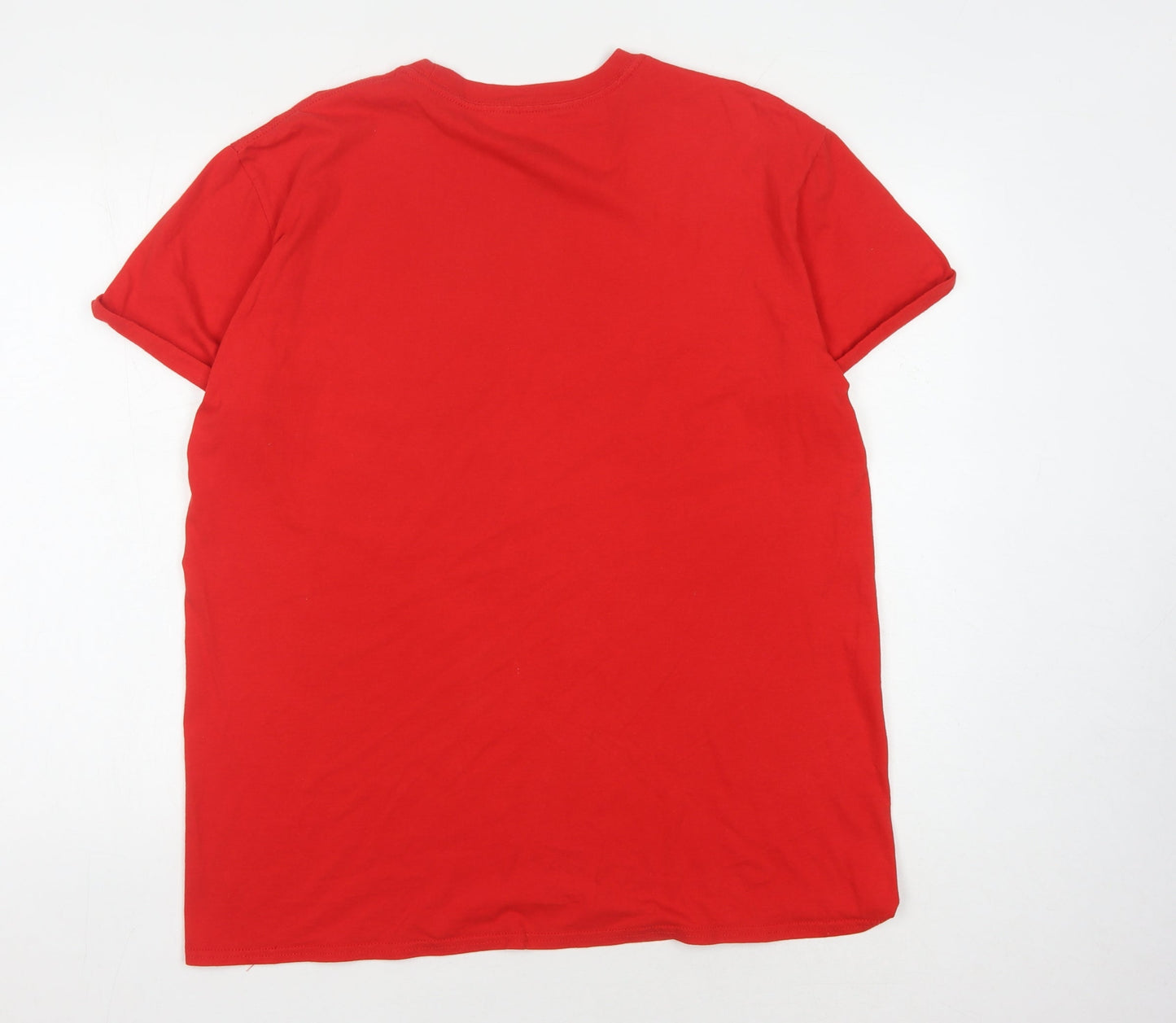 Unisex Adults UK Size XL Disney Red Basic T-Shirt