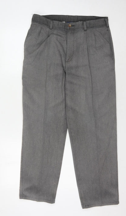 Puritan Men's Grey Trousers - Size 32, Casual Wear