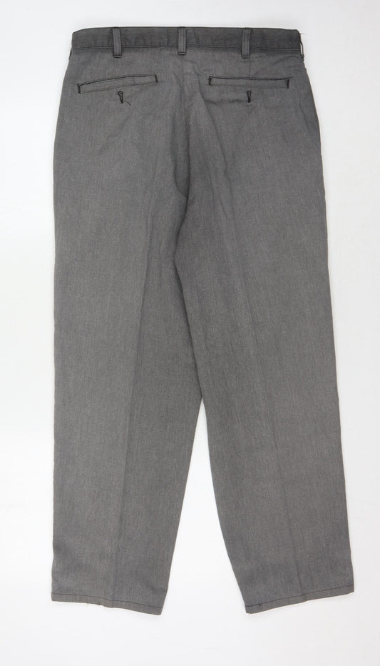 Puritan Men's Grey Trousers - Size 32, Casual Wear