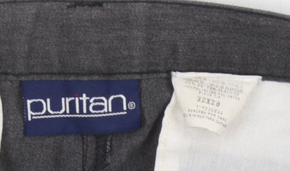 Puritan Men's Grey Trousers - Size 32, Casual Wear