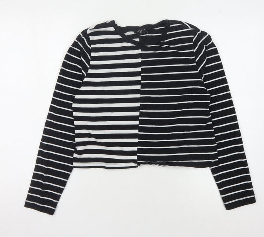 New Look Women's Black Striped Long Sleeve T-Shirt