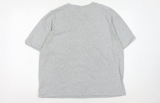 Back view of Marvel Comics Grey unisex t-shirt l crew neck graphic
