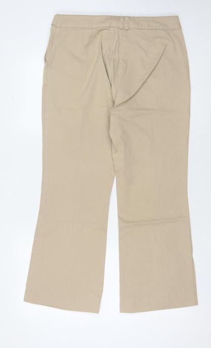 Bonmarché Women's Beige Straight Jeans Size 12