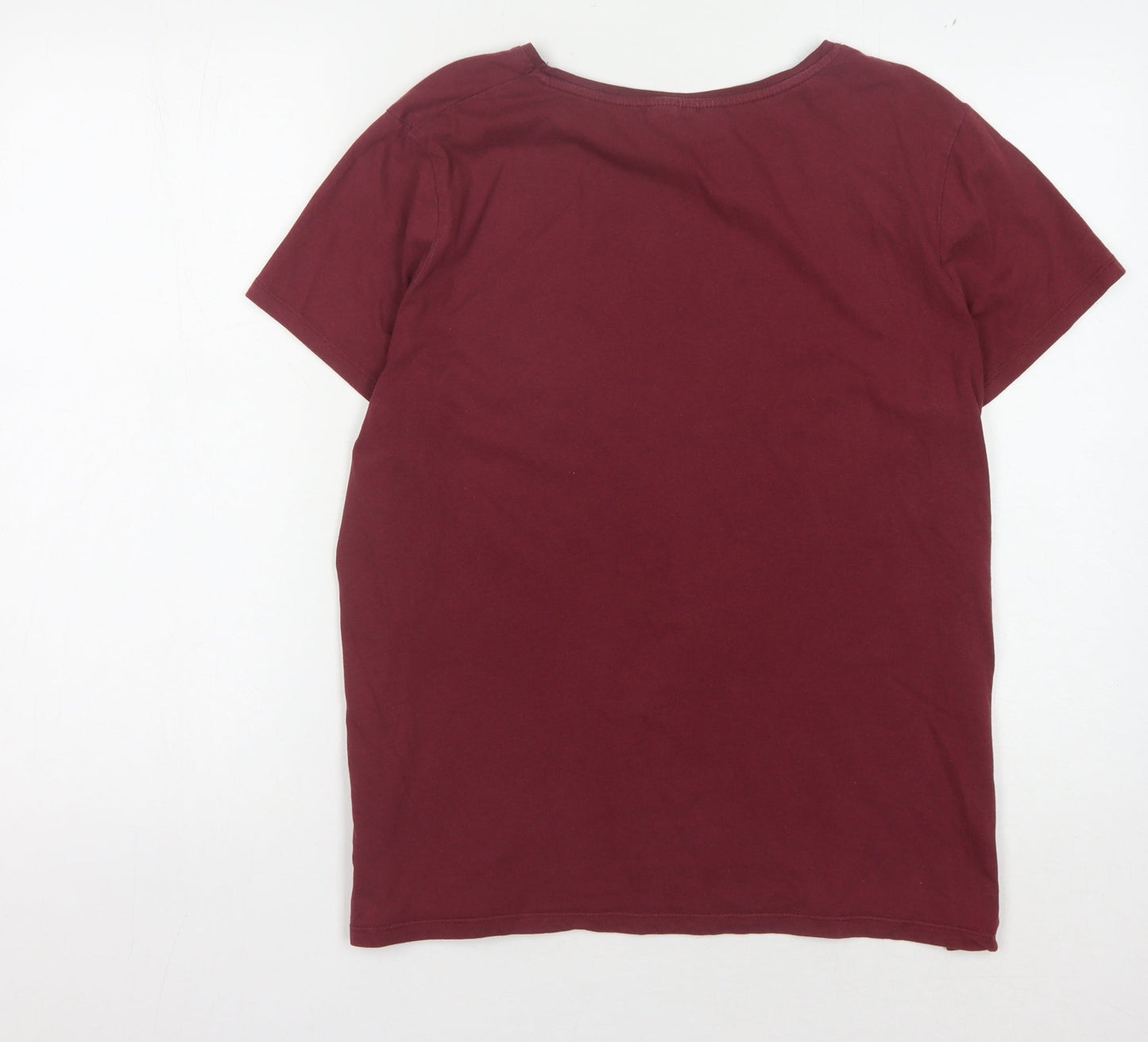 Womens UK Size L Harry Potter Red Basic T-Shirt