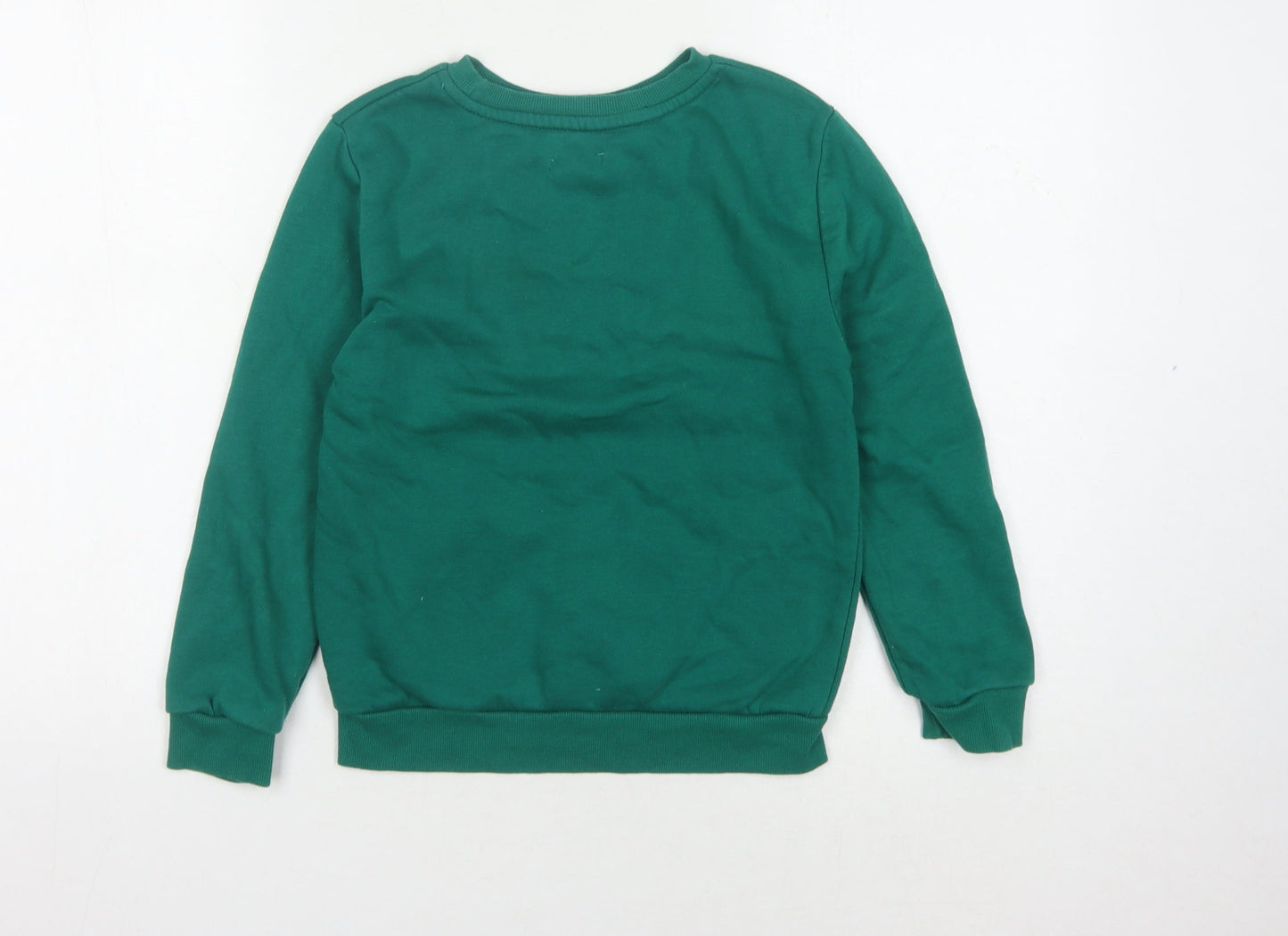 Jeff & Co Girls Green Graphic Sweatshirt 9-10 Years Pullover