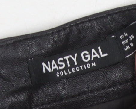 Nasty Gal Women's Black & White Striped Skirt - Size 8