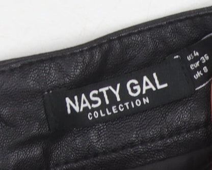 Nasty Gal Women's Black & White Striped Skirt - Size 8