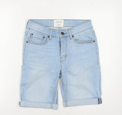 Burton Men's Blue Chino Shorts, Size M, Light Denim