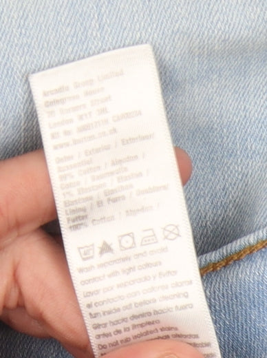 Burton Men's Blue Chino Shorts, Size M, Light Denim