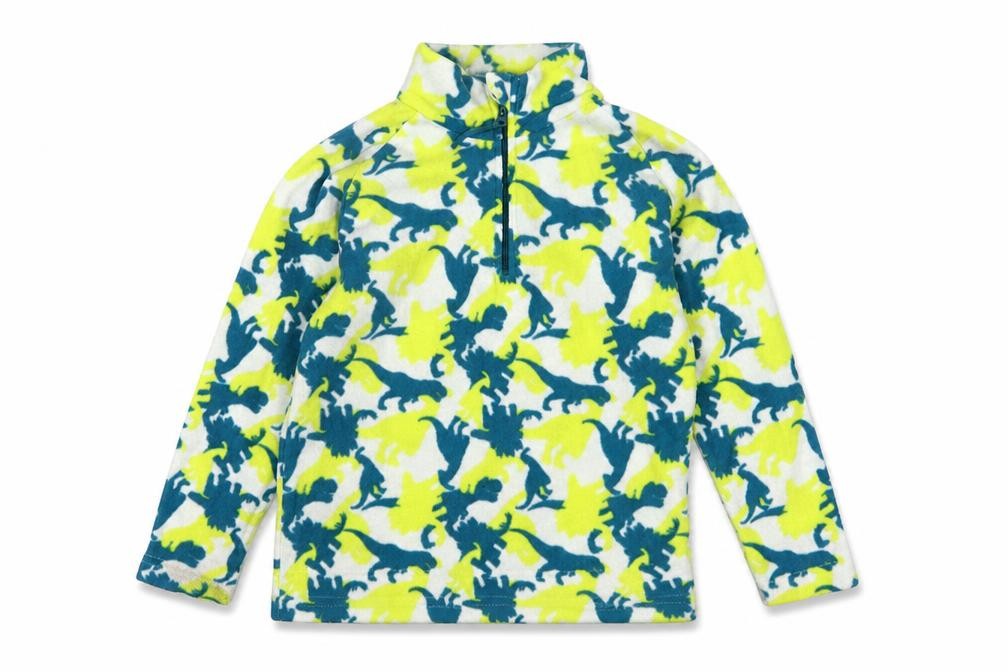 Front view of Mountain Warehouse boys’ multicoloured dinosaur fleece sweatshirt