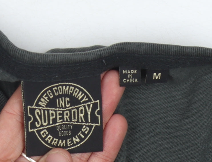 Superdry Men's Grey Cotton Sleeveless T-Shirt M