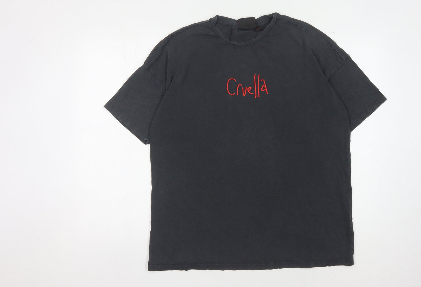 Unisex Adults UK Size S Disney Black Basic T-Shirt