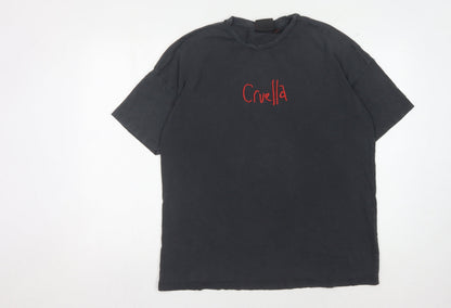 Unisex Adults UK Size S Disney Black Basic T-Shirt