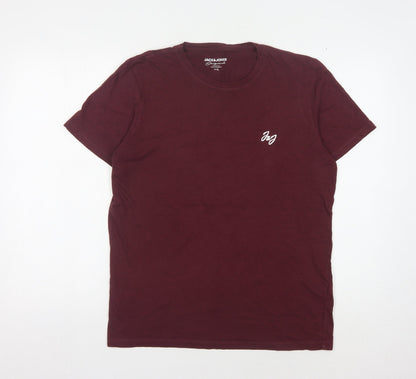 Mens UK Size L JACK & JONES Red  T-Shirt