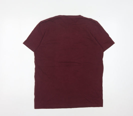 Jack & Jones Men's Red L T-Shirt Crew Neck