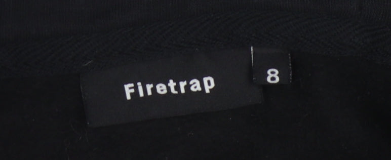Firetrap Girls Black Hoodie with Logo, Size S