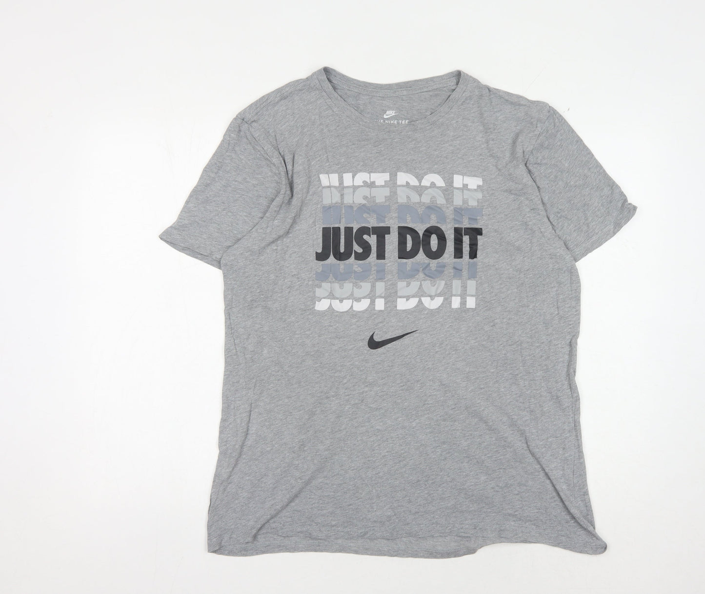 Nike Men's Grey Graphic Athletic T-Shirt L Size