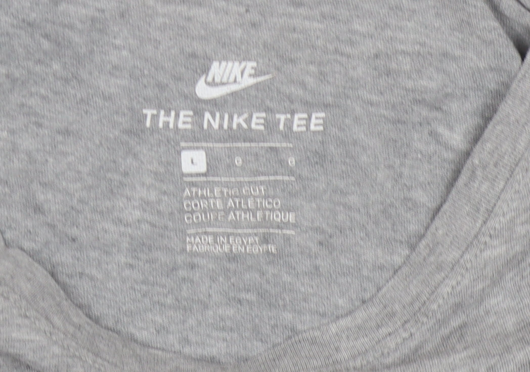 Nike Men's Grey Graphic Athletic T-Shirt L Size
