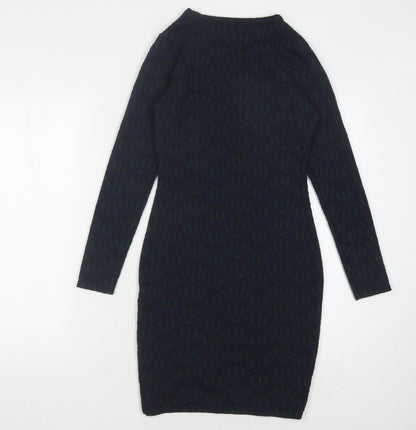 River Island Women's Black Bodycon Dress Size 8