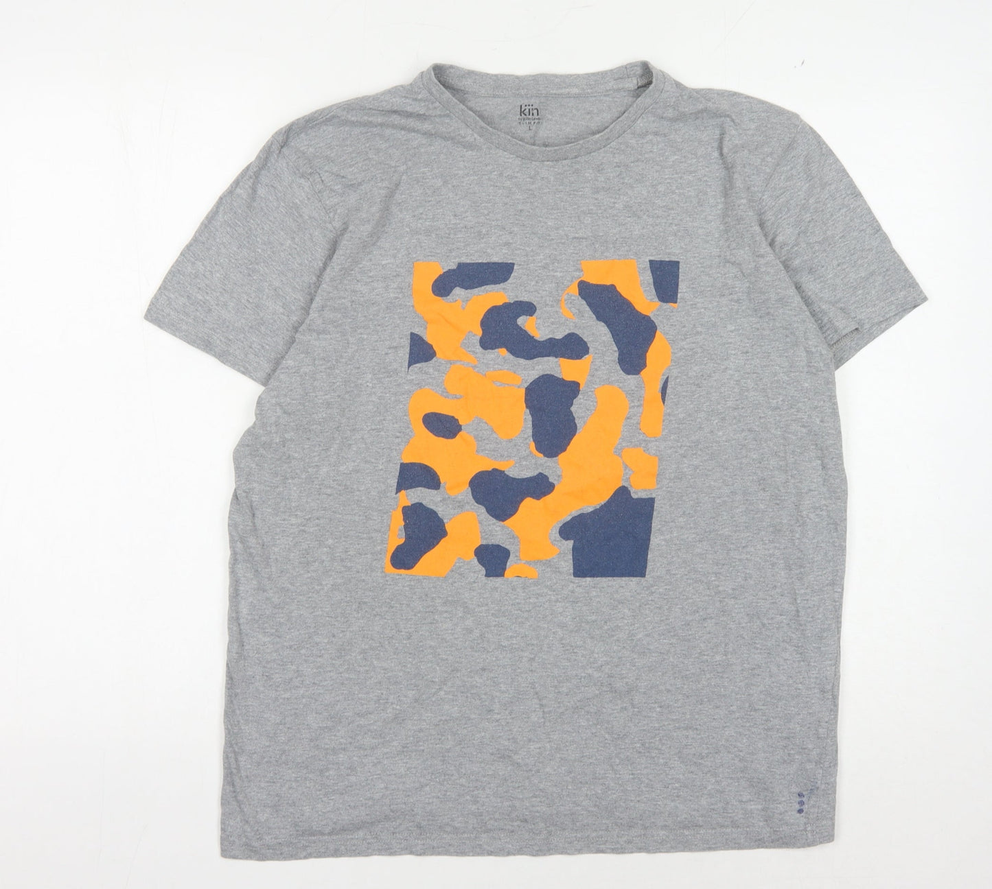 Kin by John Lewis Men's Grey Graphic Print T-Shirt L