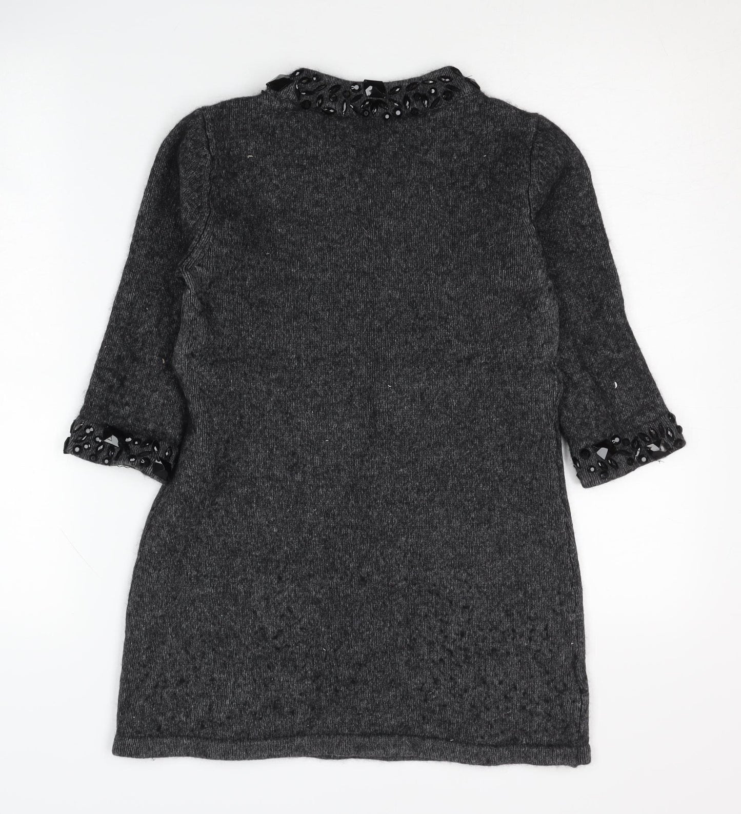 Womens UK Size 10 Laura Ashley Grey Pullover Jumper