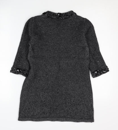 Womens UK Size 10 Laura Ashley Grey Pullover Jumper