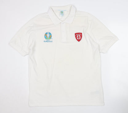 UEFA Euro 2020 Men's White XL Polo Shirt with Logo