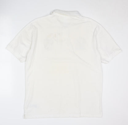 UEFA Euro 2020 Men's White XL Polo Shirt with Logo