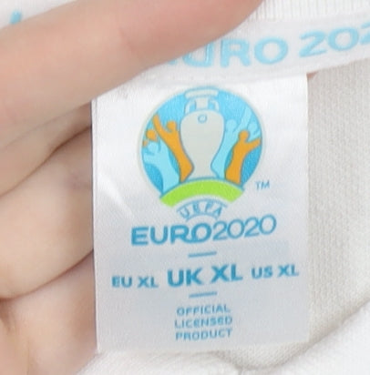 UEFA Euro 2020 Men's White XL Polo Shirt with Logo