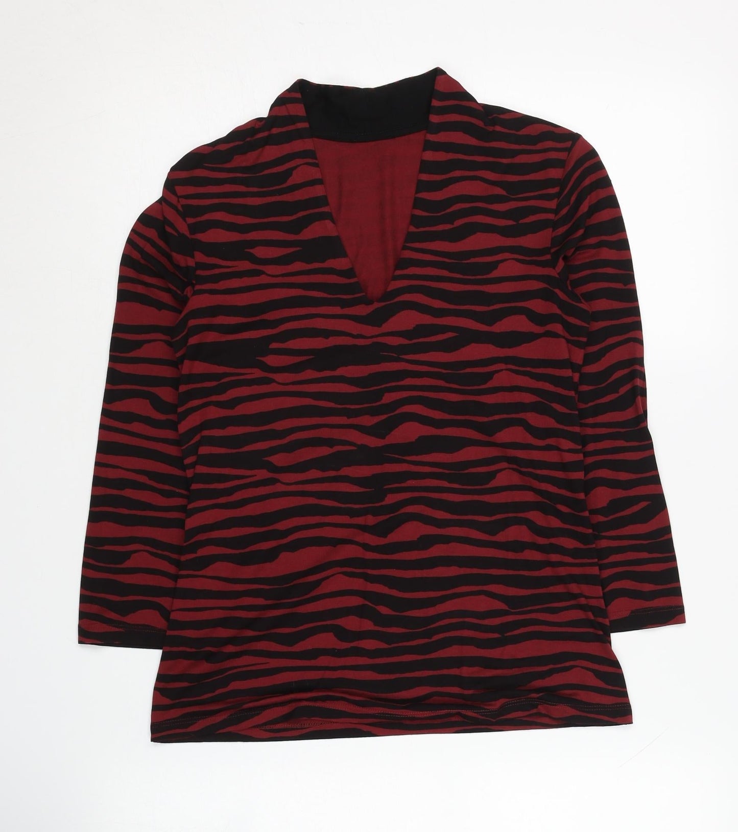 Womens UK Size S Hobbs Red Basic T-Shirt