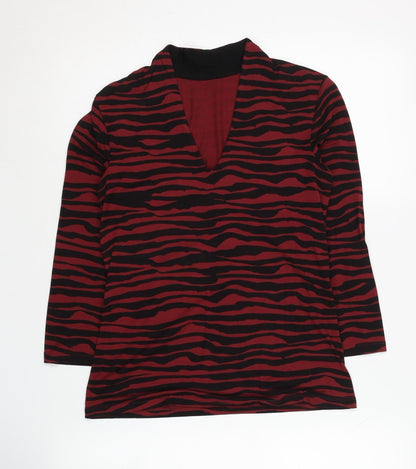 Womens UK Size S Hobbs Red Basic T-Shirt