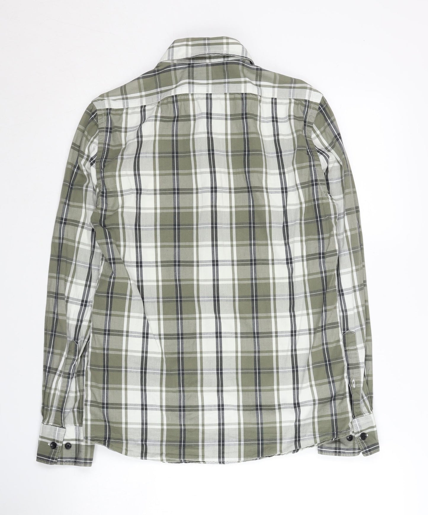 Jules Men's Green Plaid Slim Fit Shirt, Size S
