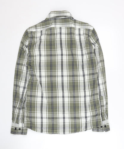 Jules Men's Green Plaid Slim Fit Shirt, Size S