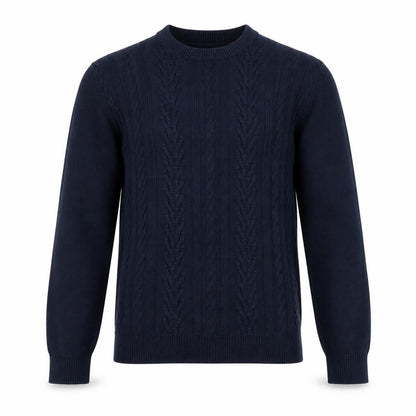Jack & Jones Men's Blue Cotton Crew Neck Jumper - S