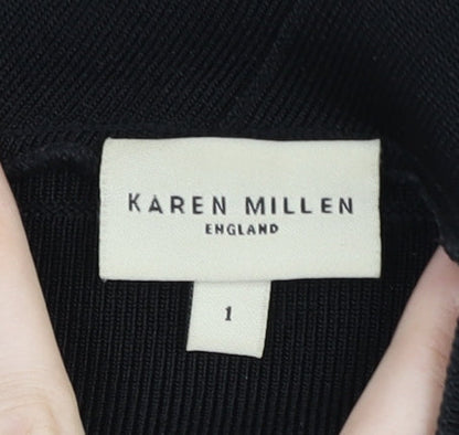 Karen Millen Black Bodycon Dress Women Size 8