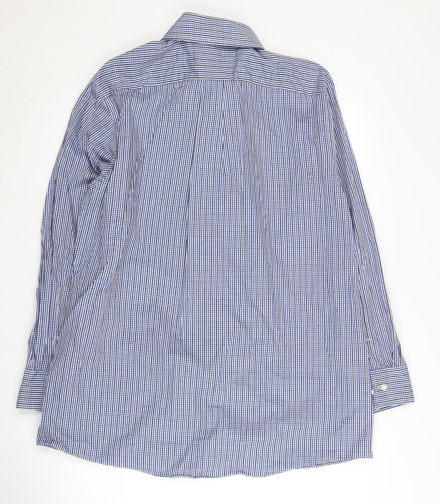 Michael Kors Men’s Slim-Fit Blue Check Shirt