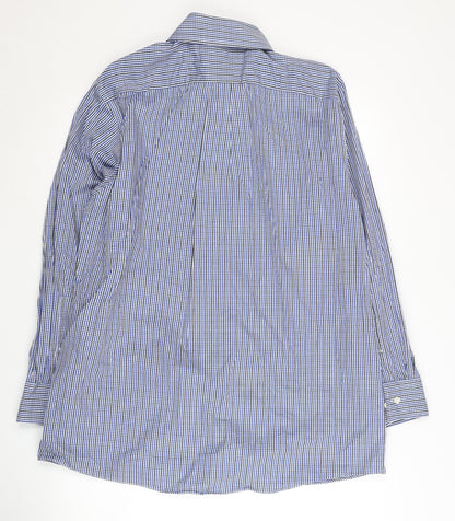Michael Kors Men’s Slim-Fit Blue Check Shirt